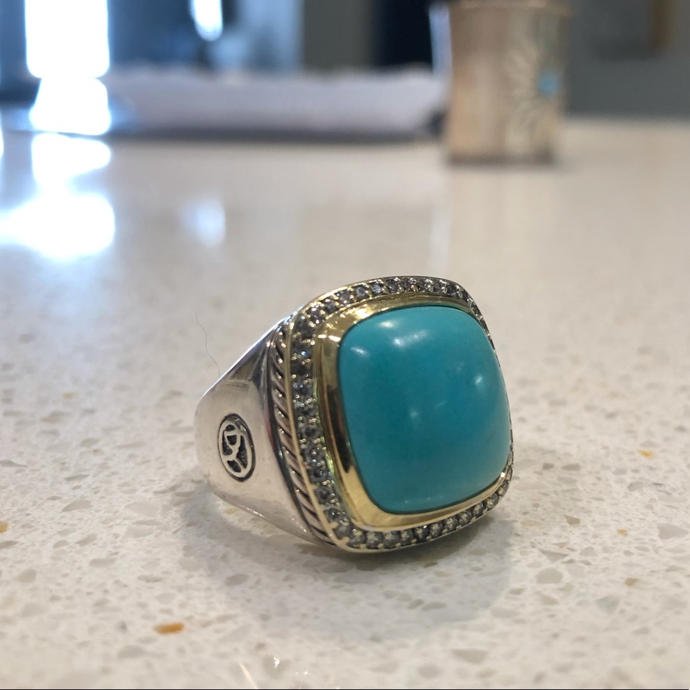 David Yurman turquoise ring.